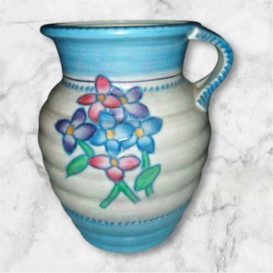 Charlotte Rhead blue posy jug