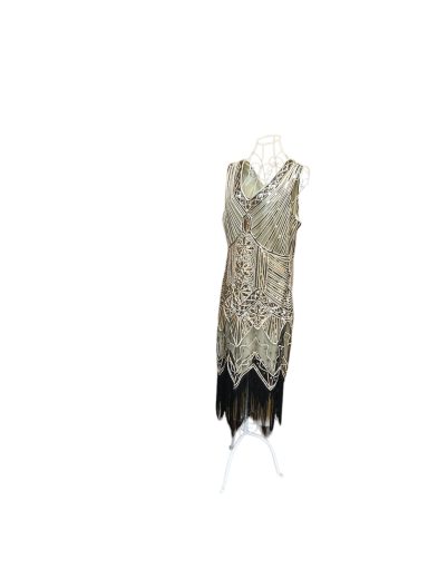 Gatsby dress Uk10 gold and black 
