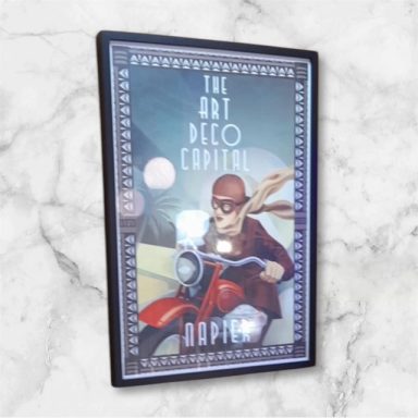 Napier Motorcyclist framed poster
