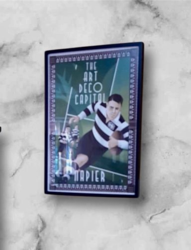 Napier rugby player framed poster
